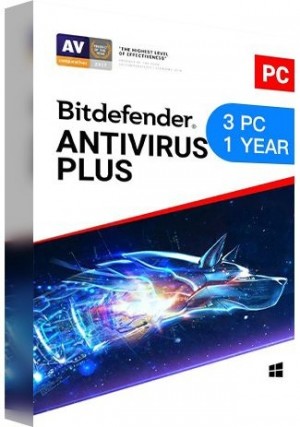 Bitdefender Antivirus Plus / 3 PCs (1 Year) [EU]