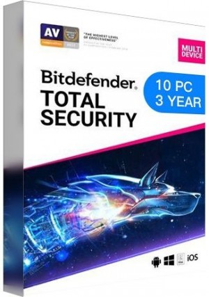 Bitdefender Total Security Multi Device / 10 Devices (3 Years)